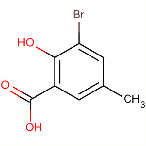 Structure of Benzoic acid, 3-bromo-2-hydroxy-5-methyl-