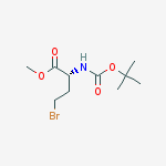 (R)-2-(tert-Butoxycarbonylamino)-4-bromobutyric acid methyl ester结构式