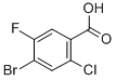 Structure of 4-BROMO-2-CHLORO-5-FLUOROBENZOIC ACID