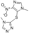 4-METHYL-3-[(1-METHYL-4-NITRO-1H-IMIDAZOL-5-YL)THIO]-4H-1,2,4-TRIAZOLE结构式