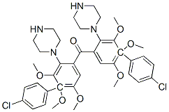 Structure of 4-(p-Chlorophenyl)-1-piperazinyl(3,4,5-trimethoxyphenyl) ketone