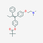 Structure of (E)-1-[4-[2-(N,N-DIMETHYLAMINO)ETHOXY]PHENYL]-1-[4-(TRIMETHYLACETOXY)PHENYL]-2-PHENYLBUT-1-ENE