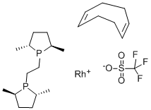 Structure of (+)-1,2-BIS((2R,5R)-DIMETHYLPHOSPHOLANO)ETHANE(CYCLOOCTADIENE)RHODIUM(I) TRIFLATE