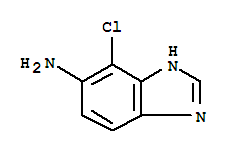 Structure of 1H-Benzimidazol-6-amine,7-chloro-
