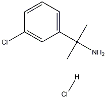 Structure of 2-(3-CHLOROPHENYL)PROPAN-2-AMINE HYDROCHLORIDE