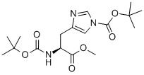 Structure of N(ALPHA)  N-(IM)-DI-BOC-L-HISTIDINE