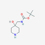 tert-butyl (4-hydroxypiperidin-4-yl)methylcarbamate结构式