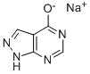 Structure of 1,5-dihydro-4H-pyrazolo[3,4-d]pyrimidin-4-one, monosodium salt