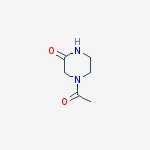Structure of 4-acetyl-2-Piperazinone