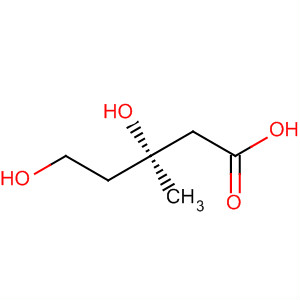 Structure of Pentanoic acid, 3,5-dihydroxy-3-methyl-, (R)-