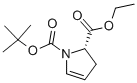 (S)-1-N-叔丁氧羰基-2,3-二氢-2-吡咯甲酸乙酯结构式