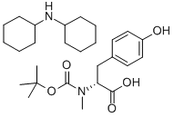 N-[叔丁氧羰基]-N-甲基-D-酪氨酸结构式