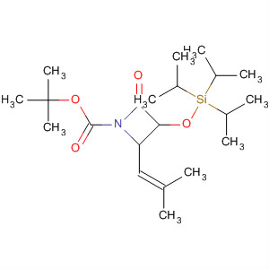 1-Azetidinecarboxylic acid,2-(2-methyl-1-propenyl)-4-oxo-3-[[tris(1-methylethyl)silyl]oxy]-,1,1-dimethylethyl ester, (2S,3R)-结构式