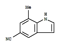 Structure of 1H-INDOLE-5-CARBONITRILE,7-METHYL-