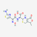 Structure of Cefdinir Related Compound A (10 mg) (2(R)-2-[(Z)-2-(2-aminothiazol-4-yl)-2-(hydroxyimino)acetamido]-2-[(2RS,5RS)-5-methyl-7-oxo-2,4,5,7-tetrahydro-1Hfuro[3,4-d][1,3]thiazin-2-yl]acetic acid)