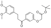 1,1-DIMETHYLETHYL [3-[3-(3,4-DIMETHOXYPHENYL)-1-OXO-PROPYL]PHENOXY]-ACETATE结构式