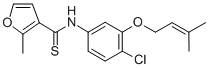 Structure of N-[4-chloro-3-(3-methylbut-2-enoxy)phenyl]-2-methyl-furan-3-carbothioamide
