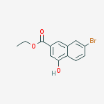 Structure of 2-Naphthalenecarboxylic acid, 7-bromo-4-hydroxy-, ethyl ester