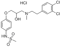 Structure of 1-(4-METHANESULFONAMIDOPHENOXY)-3-(N-METHYL-3,4-DICHLOROPHENYLETHYLAMINO)-2-PROPANOL HYDROCHLORIDE