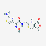 Structure of Cefdinir IMpurity 3 (Cefdinir Decarboxy Open Ring Lactone (Mixture of A and B))