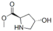 Structure of D-Proline, 4-hydroxy-,methyl ester, (4S)-