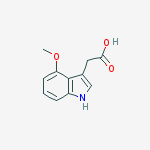 4-methoxy-1H-Indole-3-acetic acid结构式