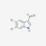 Structure of 1H-Indole-3-carboxaldehyde, 5,6-dibromo-