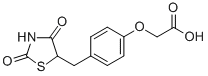 Structure of Acetic acid, 2-[4-[(2,4-dioxo-5-thiazolidinyl)methyl]phenoxy]-