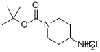 Structure of tert-butyl 4-amino-1-piperidinecarboxylate hydrochloride