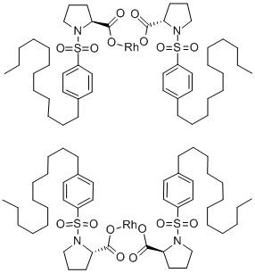 Structure of TETRAKIS[(S)-(-)-N-(P-DODECYLPHENYLSULFONYL)PROLINATO]DIRHODIUM(II)
