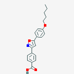 Structure of BENZOIC ACID, 4-[5-[4-(PENTYLOXY)PHENYL]-3-ISOXAZOLYL]-