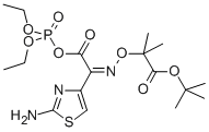 Structure of 4-THIAZOLEACETIC ACID, 2-AMINO-ALPHA-[[2-(1,1-DIMETHYLETHOXY)-1,1-DIMETHYL-2-OXOETHOXY]IMINO]-, ANHYDRIDE WITH DIETHYL HYDROGEN PHOSPHATE, (Z)-