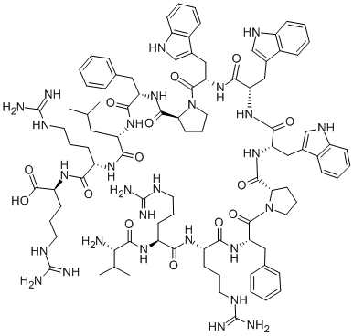 Structure of VAL-ARG-ARG-PHE-PRO-TRP-TRP-TRP-PRO-PHE-LEU-ARG-ARG