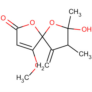 1,6-Dioxaspiro[4.4]non-3-en-2-one,7-hydroxy-4-methoxy-7,8-dimethyl-9-methylene-结构式