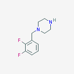 Structure of 1-(2,3-Difluoro-benzyl)-piperazine