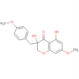 4H-1-Benzopyran-4-one,2,3-dihydro-3,5-dihydroxy-7-methoxy-3-[(4-methoxyphenyl)methyl]-结构式