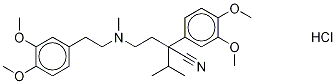 Structure of VERAPAMIL RELATED COMPOUND B (50 MG) (AL-PHA-[2-[[2-(3,4-DIMETHOXYPHENYL)-ETHYL]METHYLA-MINO]ETHYL]-3,4-DIMETHOXY-ALPHA-(1-METHY-LETHYL)-BENZENEACETONITRILE MONOHYDROCHLORIDE)