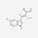 Structure of 3-(5-FLUORO-3-INDOLYL)-2-MERCAPTO-(Z)-2-PROPENOIC ACID