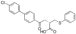 (S)-4-(4-氯联苯-4-基)-4-氧代-2-(苯硫基甲基)丁酸结构式