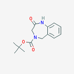 Tert-butyl 2-oxo-3,5-dihydro-1h-1,4-benzodiazepine-4-carboxylate结构式