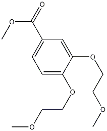 Structure of Benzoic acid, 3,4-bis(2-methoxyethoxy)-, methyl ester