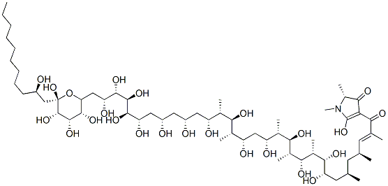 Structure of (2R)-5-hydroxy-1,2-dimethyl-4-[(E,4S,6R,8S,9S,10S,11R,12R,13R,14S,15R, 17S,18S,19R,20S,21R,23R,25S,27S,28R,29S,30S,31R)-8,9,11,13,15,17,19,21 ,23,25,27,28,29,30,31-pentadecahydroxy-2,4,6,10,12,14,18,20-octamethyl -32-[(2R,3R,4S,5S,6S)-3,4,5,6-tetrahydroxy