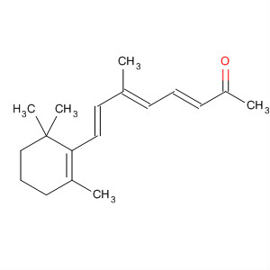 Structure of 3,5,7-Octatrien-2-one, 6-methyl-8-(2,6,6-trimethyl-1-cyclohexen-1-yl)-,(3E,5E,7E)-