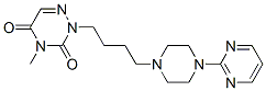 Structure of 4-methyl-2-[4-(4-pyrimidin-2-ylpiperazin-1-yl)butyl]-1,2,4-triazine-3, 5-dione