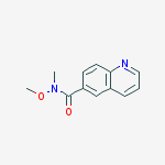 N-methoxy-N-methylquinoline-6-carboxamide结构式