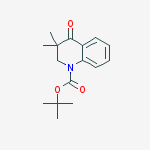 Structure of 1(2H)-Quinolinecarboxylic acid, 3,4-dihydro-3,3-dimethyl-4-oxo-,1,1-dimethylethyl ester