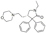 Structure of 2-Pyrrolidinone, 1-ethyl-4-[2-(4-morpholinyl)ethyl]-3,3-diphenyl-, (4S)-