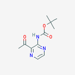 Structure of tert-butyl 3-acetylpyrazin-2-ylcarbamate