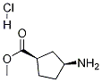 Structure of methyl (1R,3S)-3-aminocyclopentane-1-carboxylate,hydrochloride