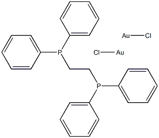 Structure of Dichloro(DPPE)digold(I) ,96%